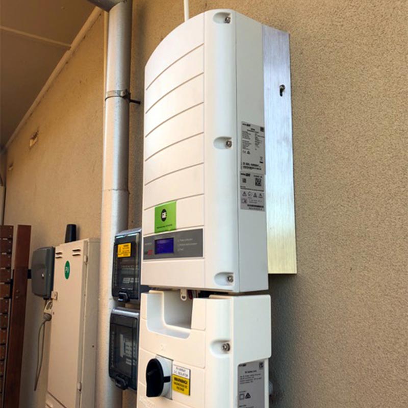 Solar energy inverter installed at Fulham in Adelaide's western suburbs